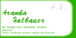 aranka halbauer business card